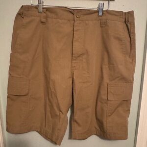 LA Police Gear Tan Cargo Shorts with Belt Loops and Knee-Length Design Sz 36